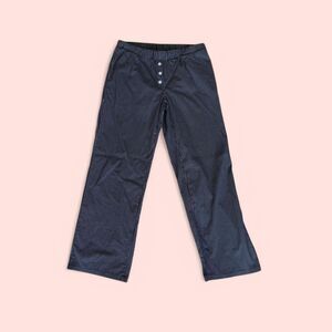 Black and white Edikted low-waisted button-up pants
